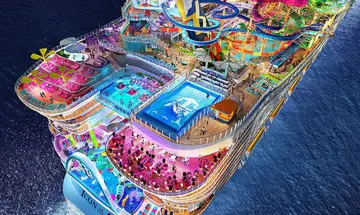 icon of the seas hero cruises vacaion reveal sunset night